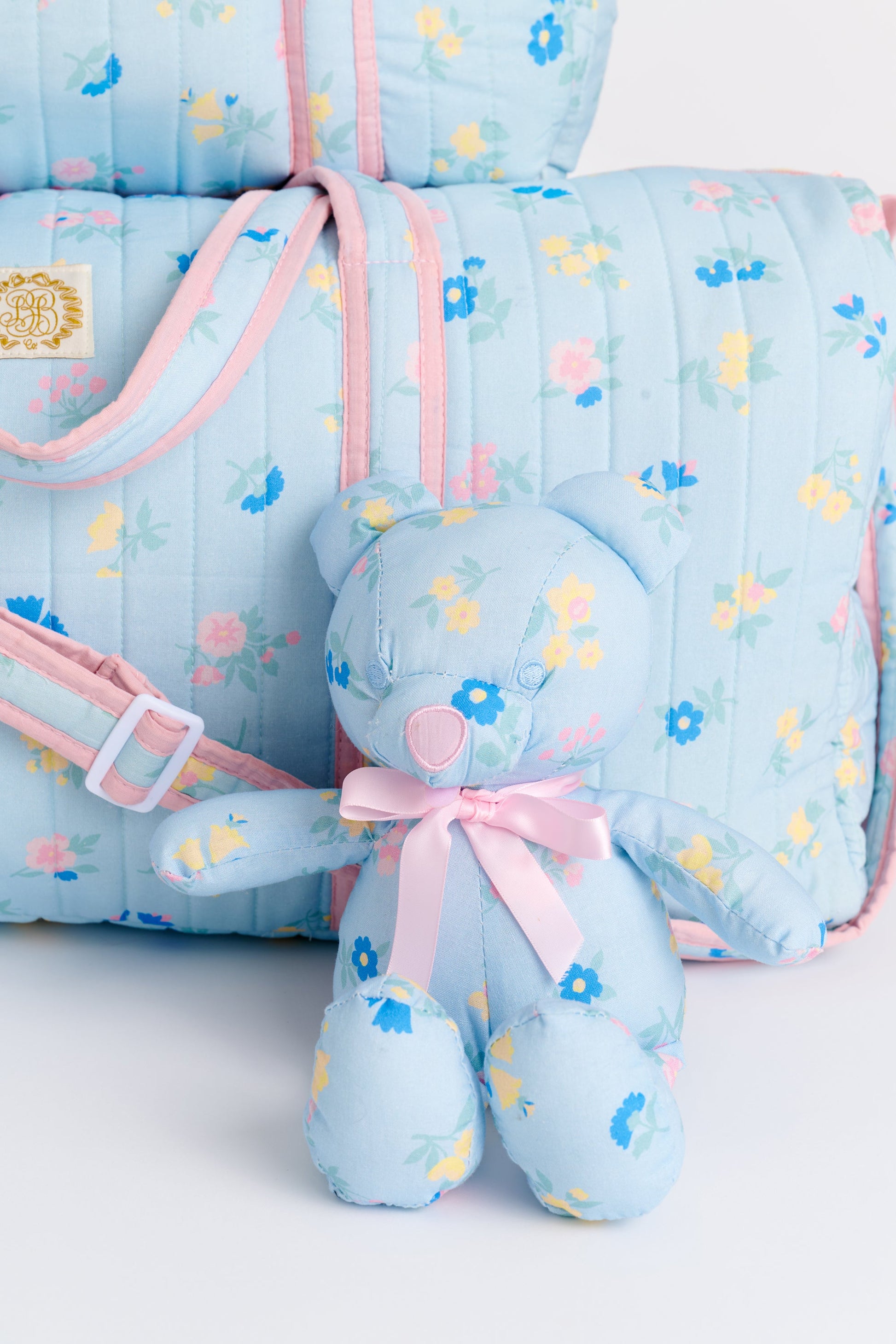 Beaufort Bonnet Bradley Bear - Little London Flowers and Pier Party Pink