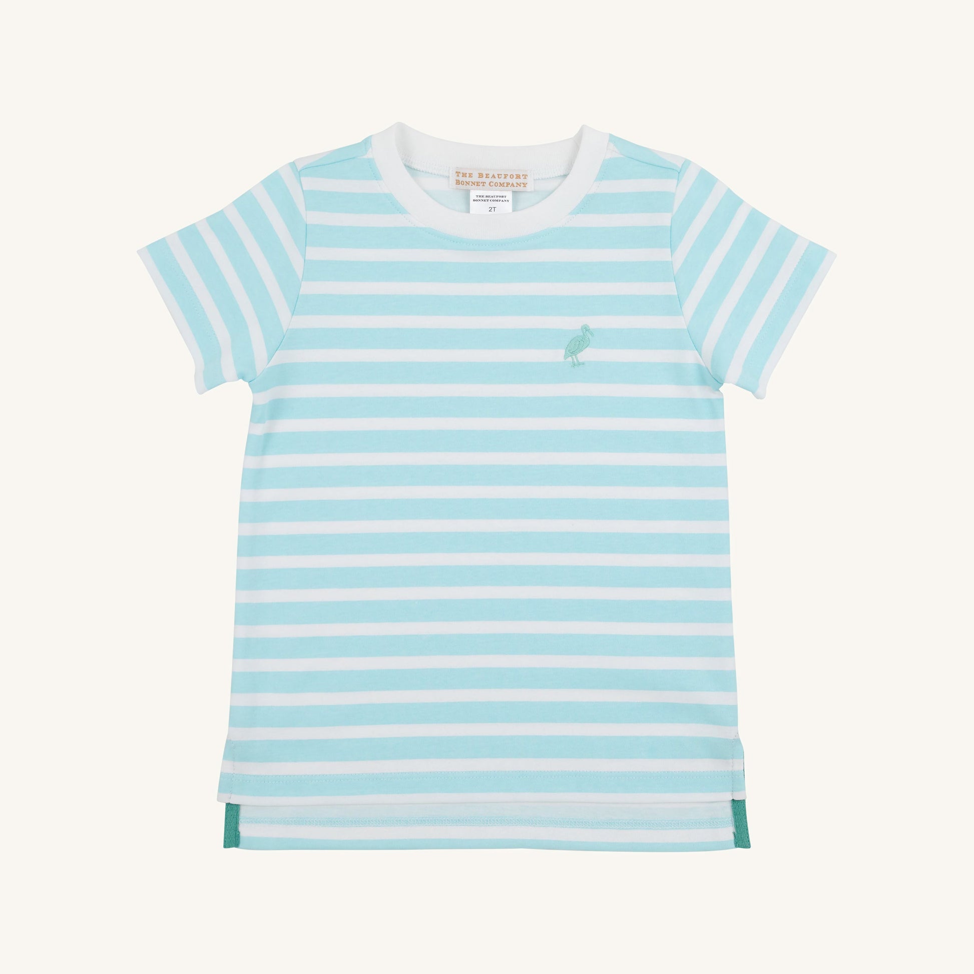 Beaufort Bonnet Carter Crewneck - Edisto Egg Blue Stripe & Turks Teal Stork