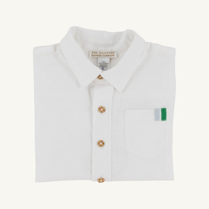 Beaufort Bonnet Short Sleeve Dean's List Dress Shirt (Linen) - Worth Avenue