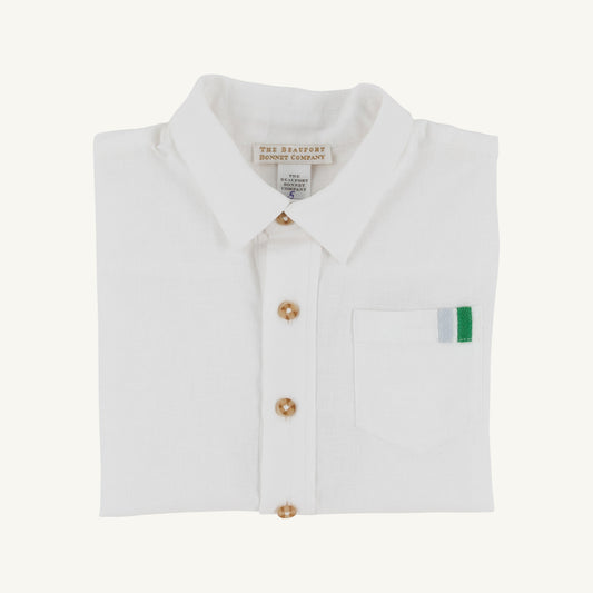 Beaufort Bonnet Short Sleeve Dean's List Dress Shirt (Linen) - Worth Avenue