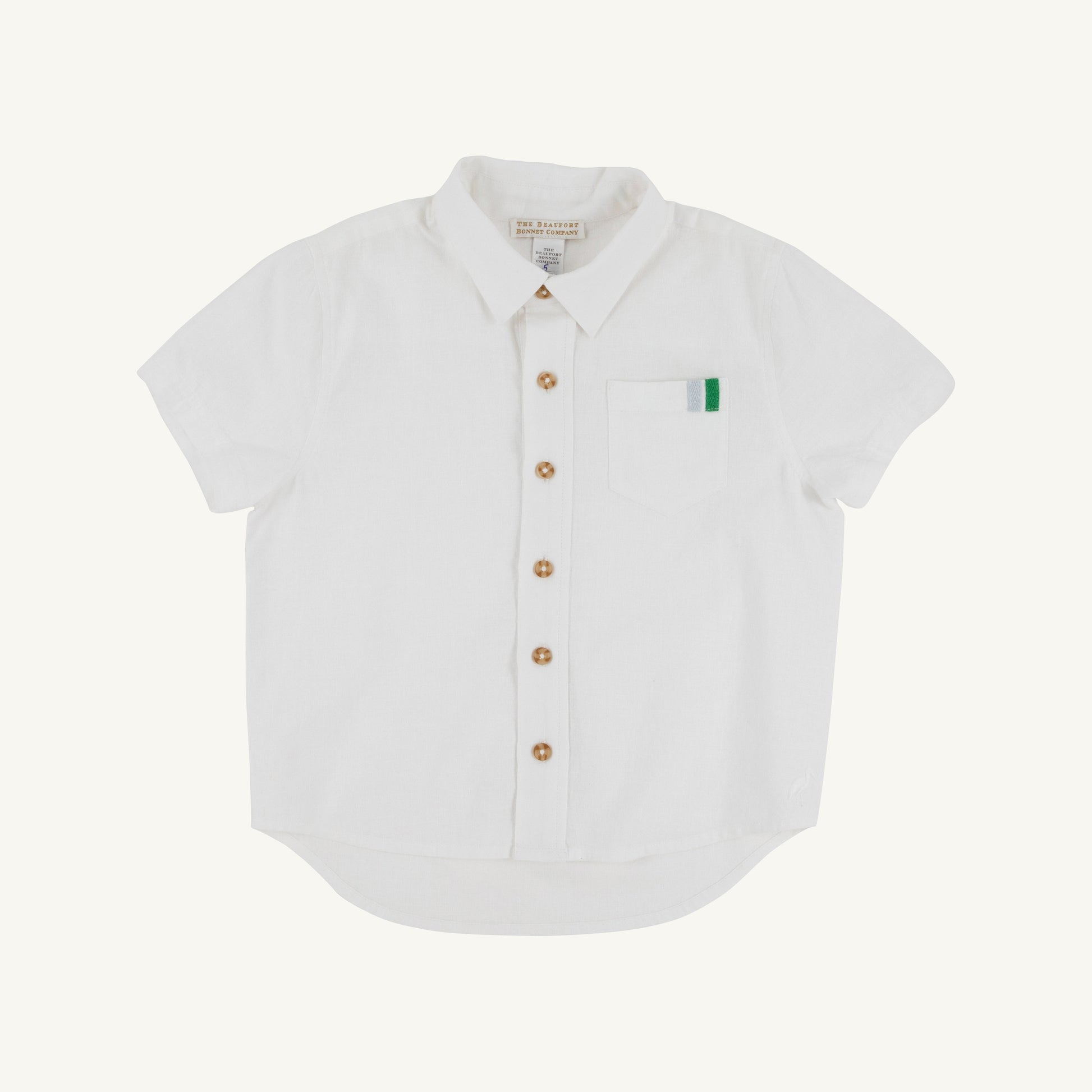 Beaufort Bonnet Short Sleeve Dean's List Dress Shirt (Linen) - Worth Avenue