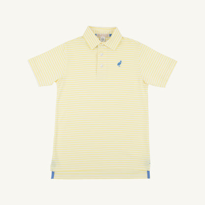 Beaufort Bonnet Prim & Proper Polo & Onesie - Lake Worth Yellow Stripe