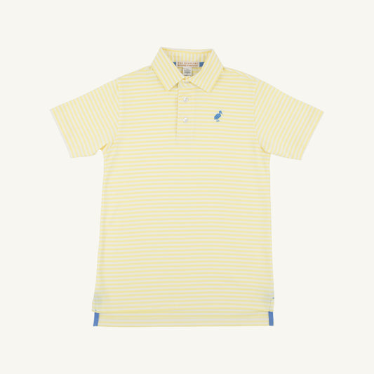 Beaufort Bonnet Prim & Proper Polo & Onesie - Lake Worth Yellow Stripe