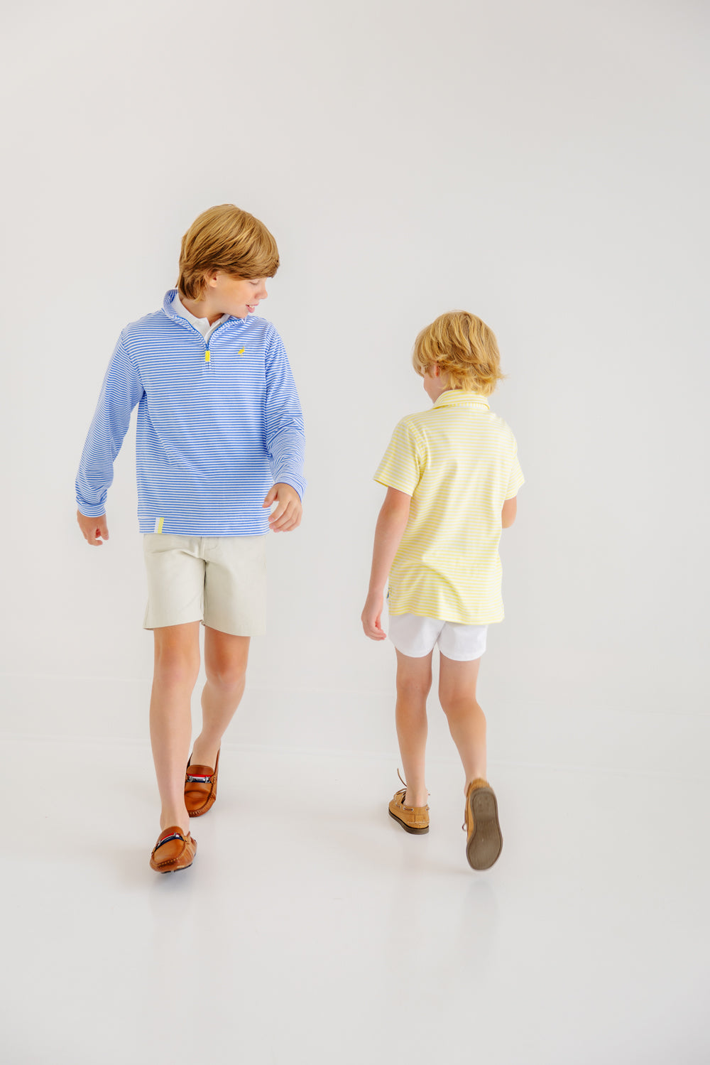 Beaufort Bonnet Prim & Proper Polo & Onesie - Lake Worth Yellow Stripe