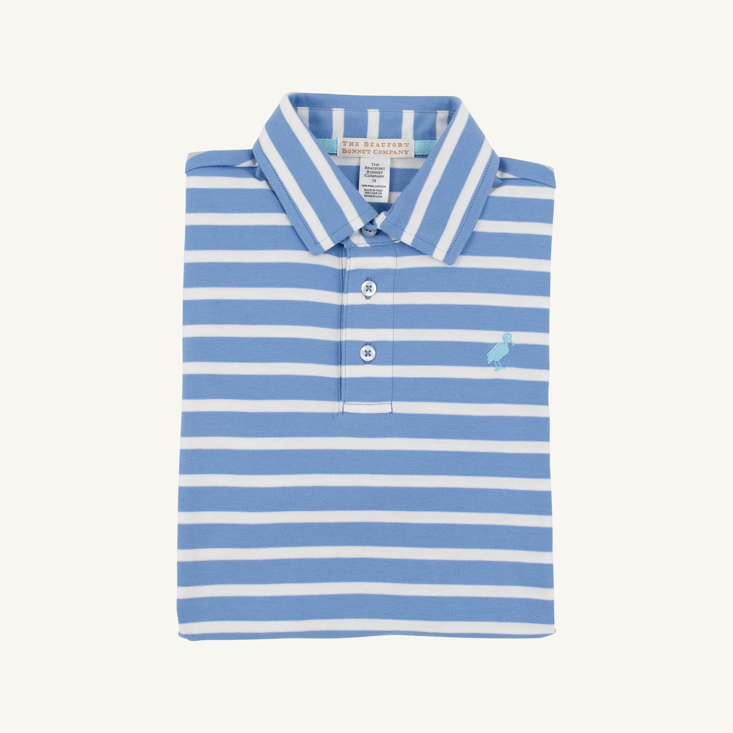Beaufort Bonnet Prim & Proper Polo & Onesie - Barbados Blue Stripe