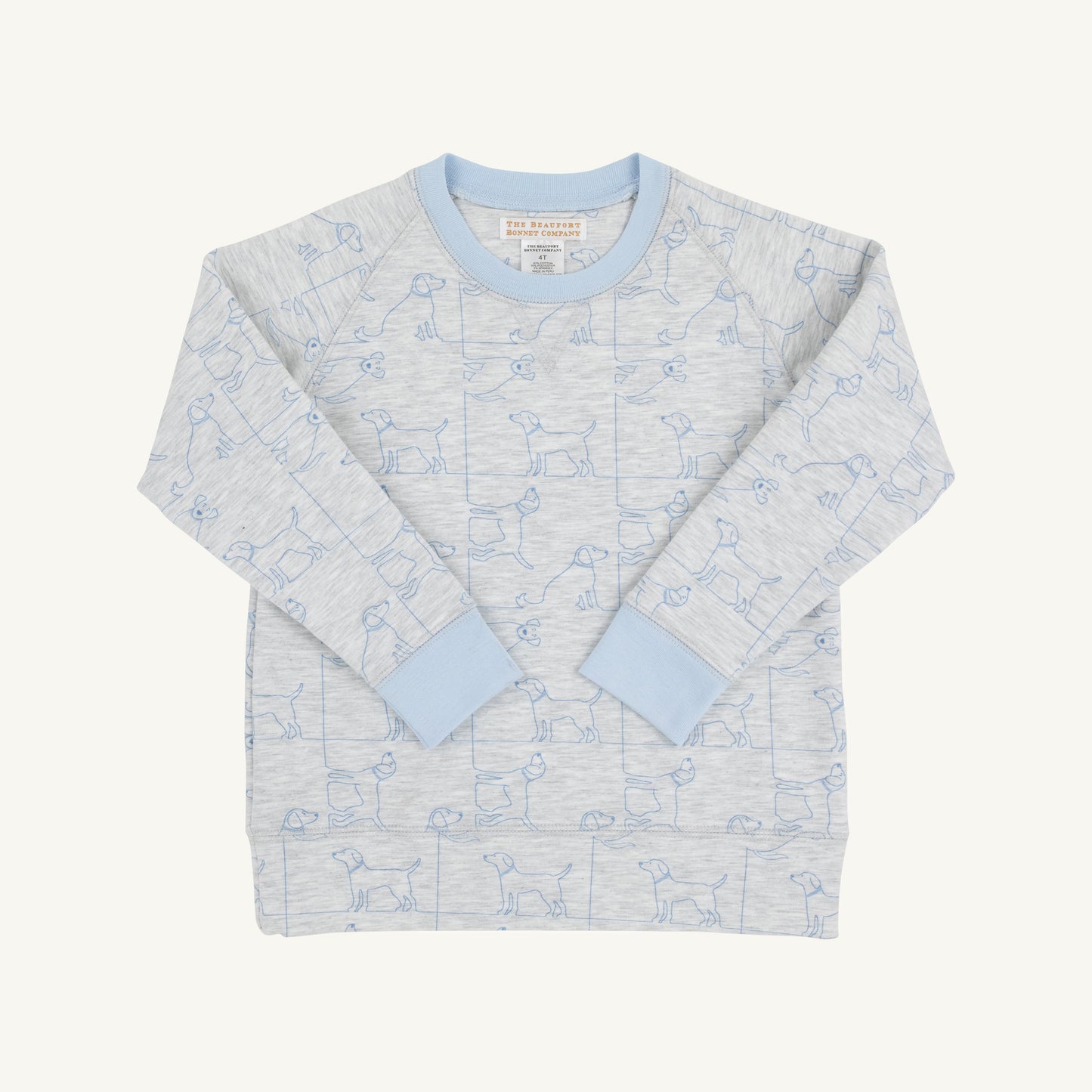 Beaufort Bonnet Cassidy Comfy Crewneck - Puppy Puzzle & Beale Street Blue