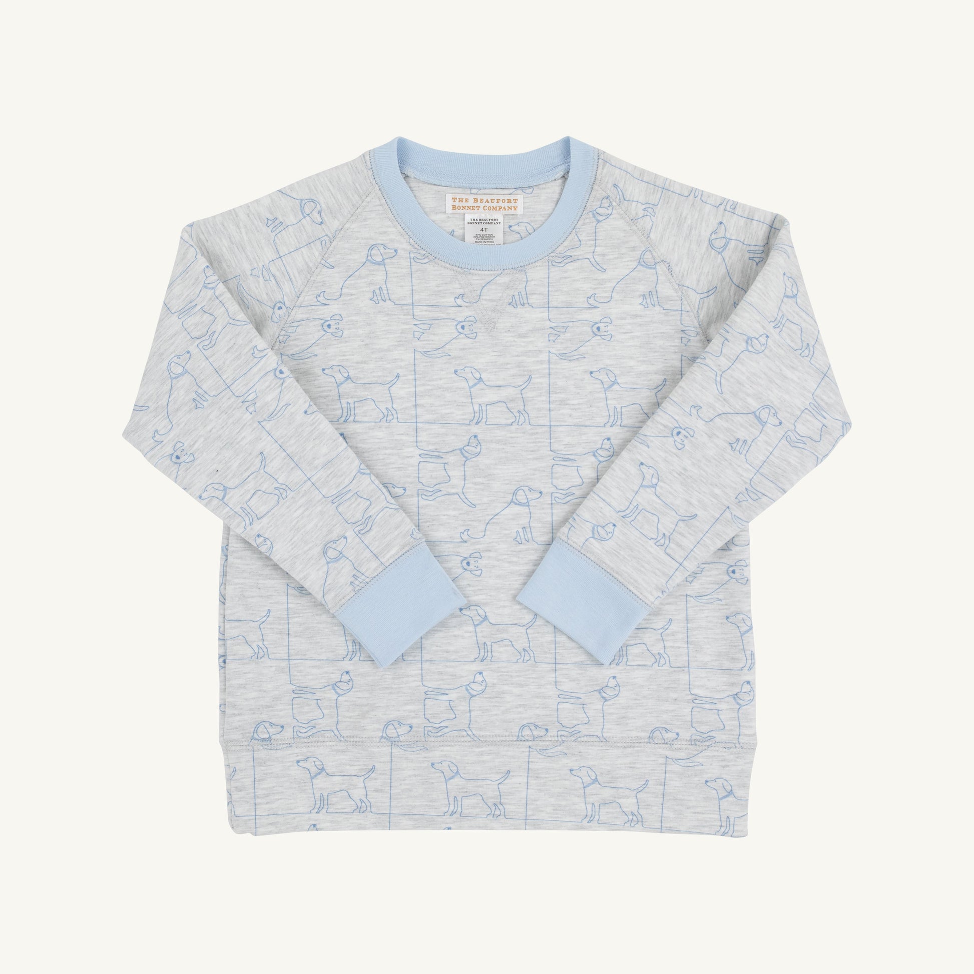 Beaufort Bonnet Cassidy Comfy Crewneck - Puppy Puzzle & Beale Street Blue