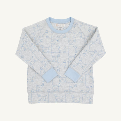 Beaufort Bonnet Cassidy Comfy Crewneck - Puppy Puzzle & Beale Street Blue