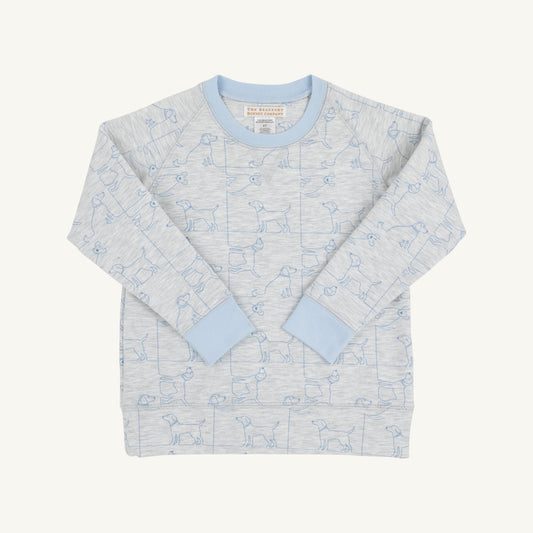 Beaufort Bonnet Cassidy Comfy Crewneck - Puppy Puzzle & Beale Street Blue