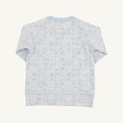Beaufort Bonnet Cassidy Comfy Crewneck - Puppy Puzzle & Beale Street Blue