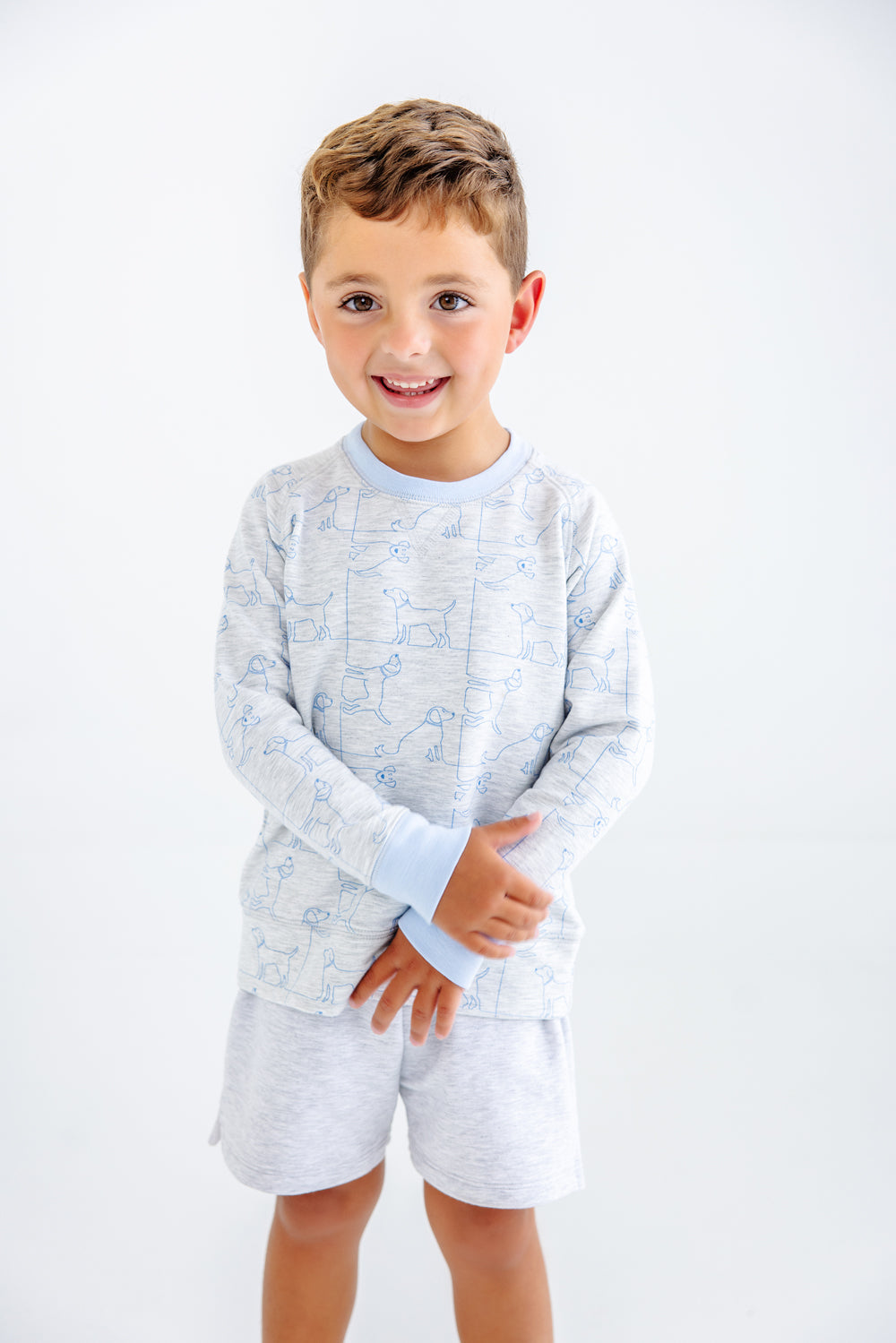 Beaufort Bonnet Cassidy Comfy Crewneck - Puppy Puzzle & Beale Street Blue