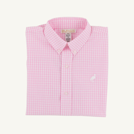 Beaufort Bonnet Dean's List Dress Shirt - Pink Greenbrier Gingham