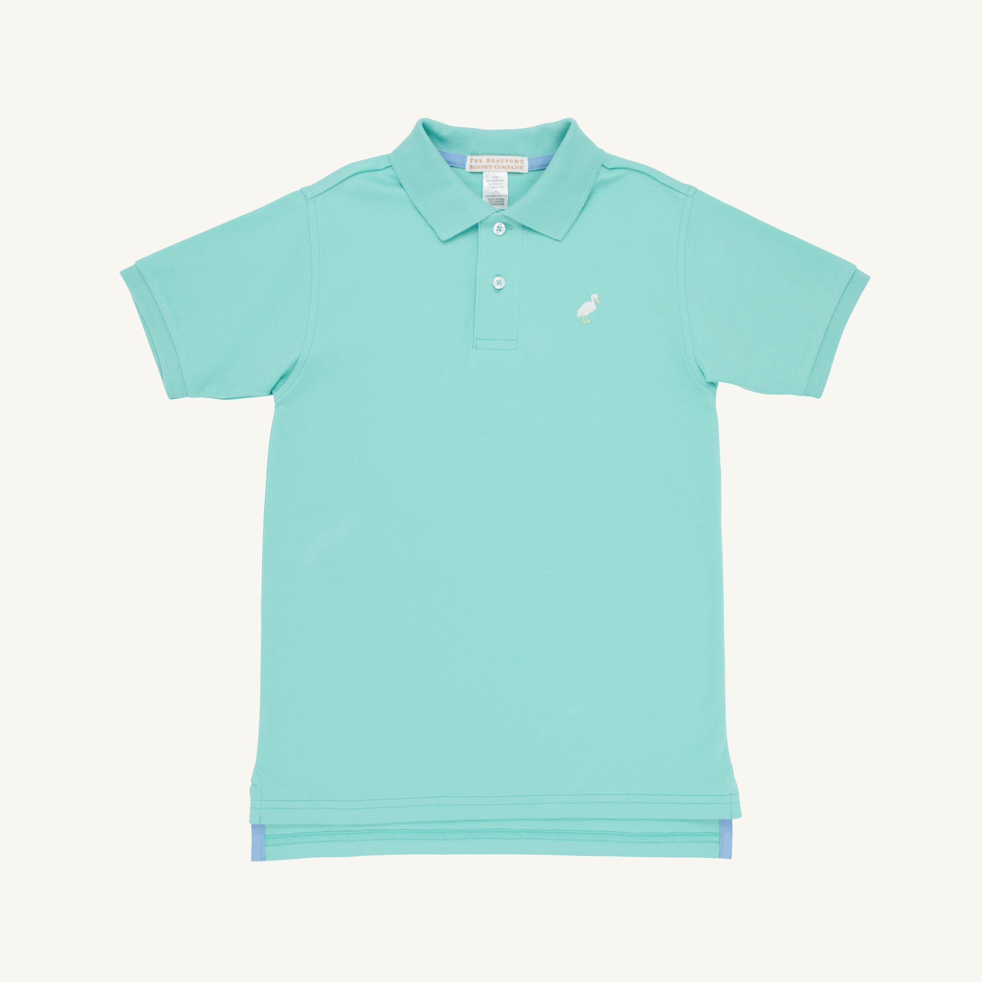 Beaufort Bonnet Prim & Proper Polo & Onesie - Turks Teal & Multicolor Stork