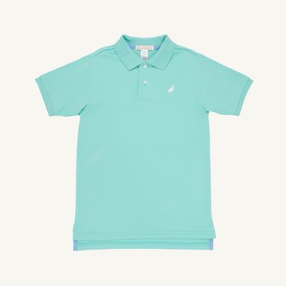Beaufort Bonnet Prim & Proper Polo & Onesie - Turks Teal & Multicolor Stork