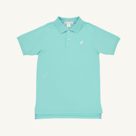 Beaufort Bonnet Prim & Proper Polo & Onesie - Turks Teal & Multicolor Stork