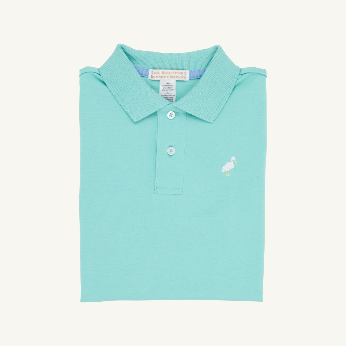 Beaufort Bonnet Prim & Proper Polo & Onesie - Turks Teal & Multicolor Stork