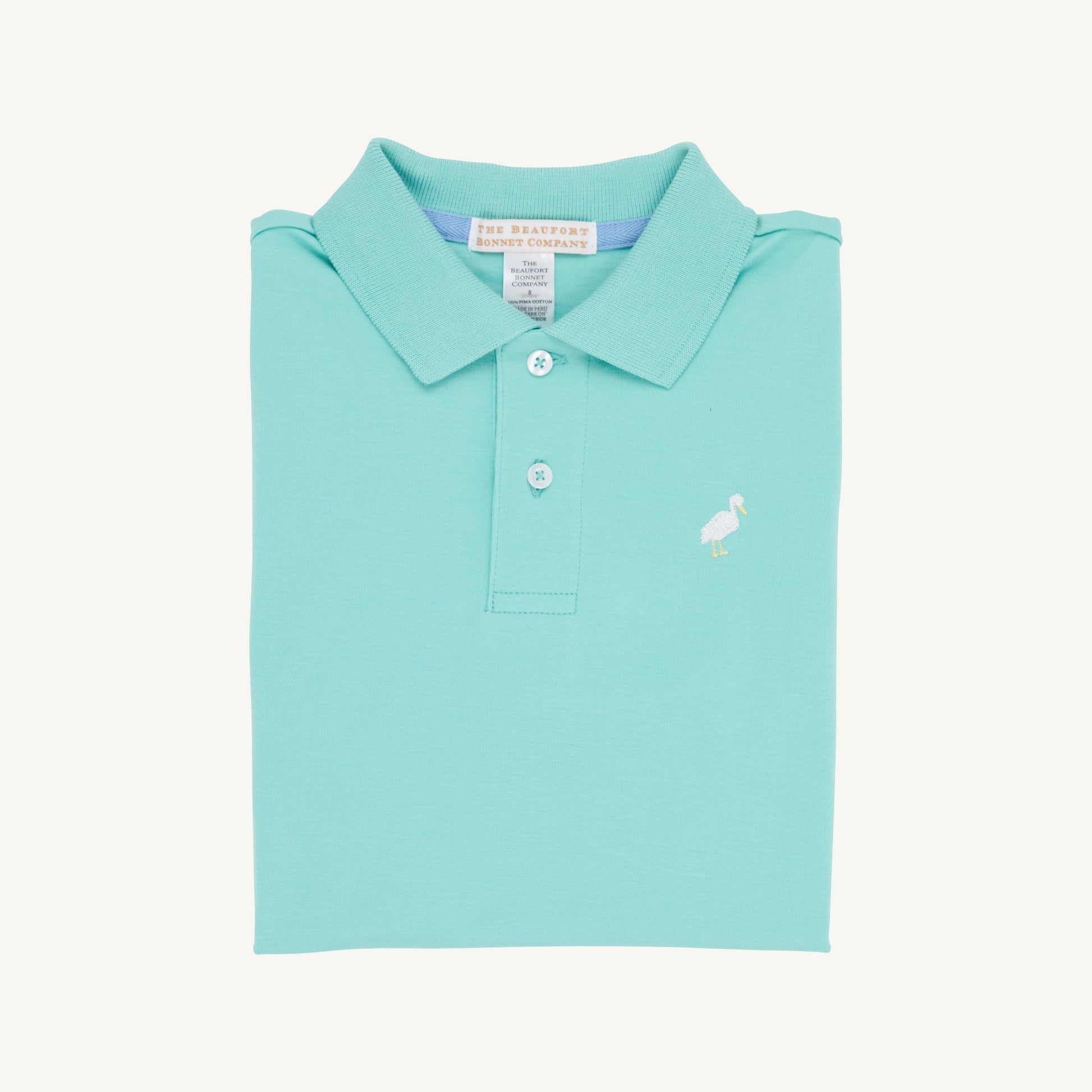 Beaufort Bonnet Prim & Proper Polo & Onesie - Turks Teal & Multicolor Stork