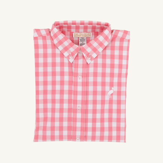 Beaufort Bonnet Dean's List Dress Shirt - Parrot Cay Coral Check