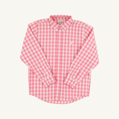 Beaufort Bonnet Dean's List Dress Shirt - Parrot Cay Coral Check