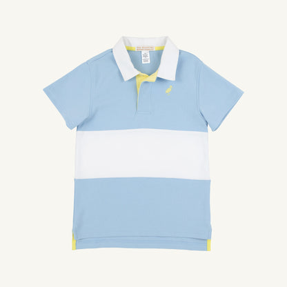 Beaufort Bonnet Short Sleeve Rollins Rugby Shirt - Beale Street Blue, Lake W