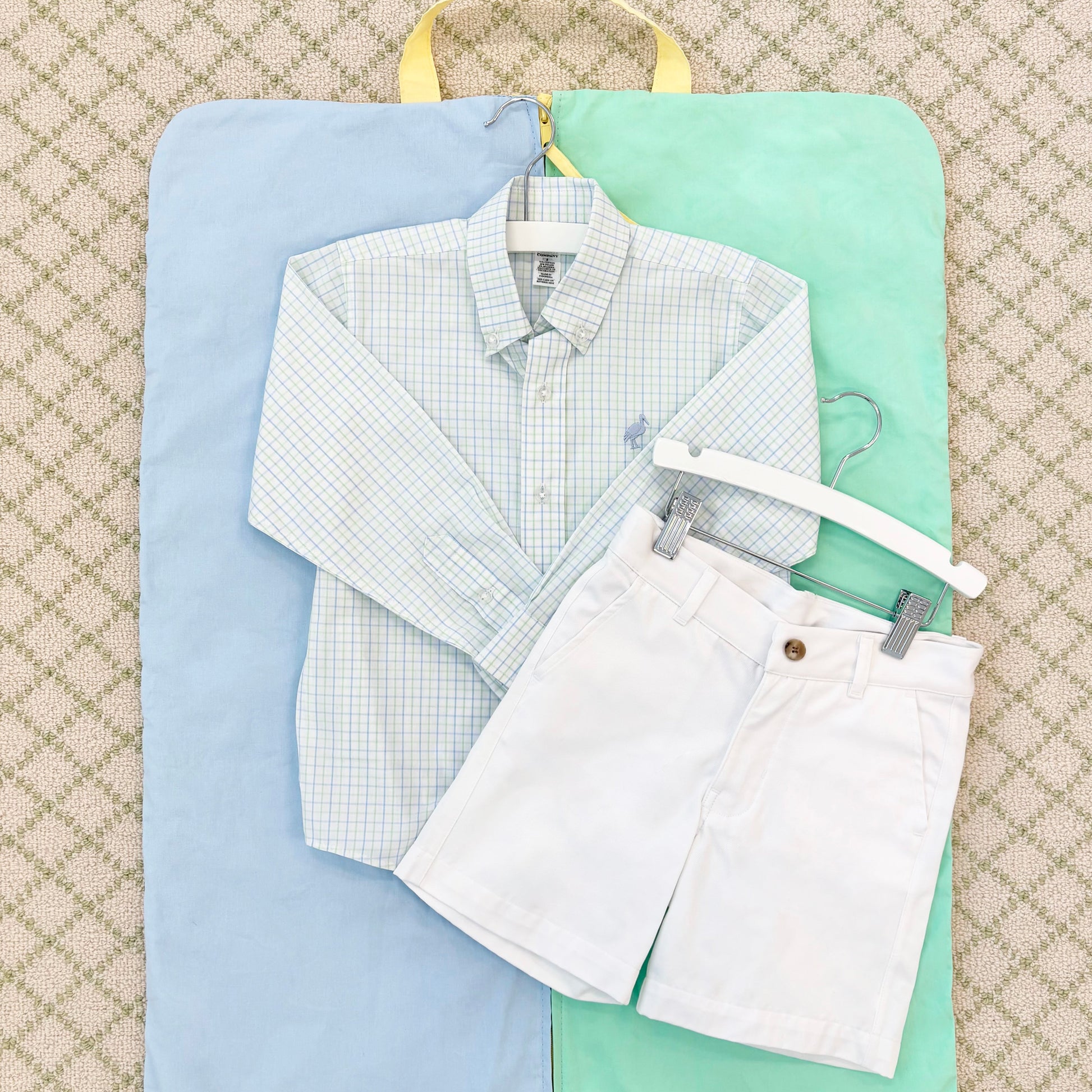 Beaufort Bonnet Charlie's Chinos - Worth Avenue White with Multicolor Stork