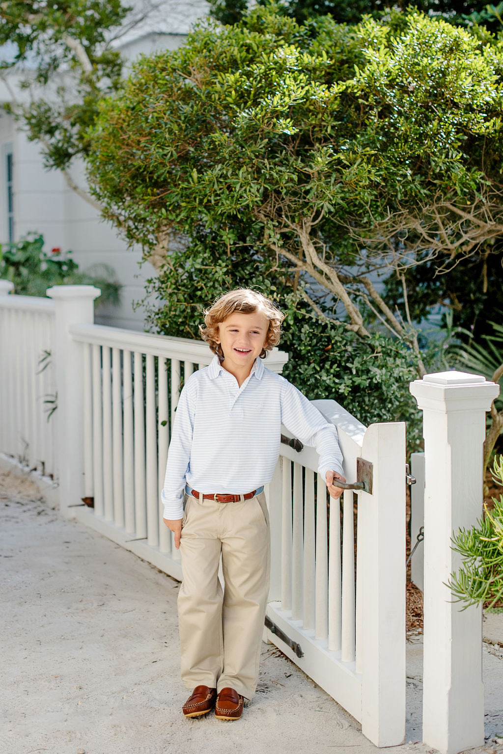 Beaufort Bonnet Prep School Pants - Keeneland Khaki & Nantucket Navy Stork