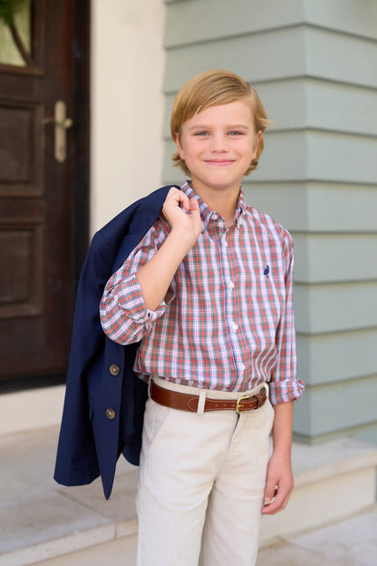 Beaufort Bonnet Prep School Pants - Keeneland Khaki & Nantucket Navy Stork