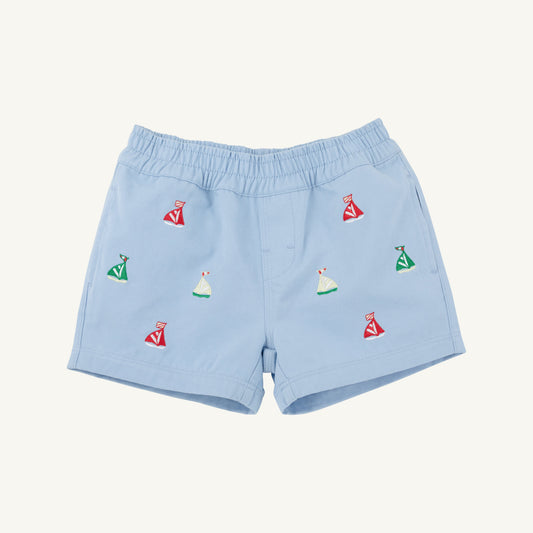 Beaufort Bonnet Critter Sheffield Shorts - Beale Street Blue & Sailboats