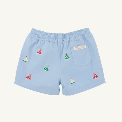 Beaufort Bonnet Critter Sheffield Shorts - Beale Street Blue & Sailboats