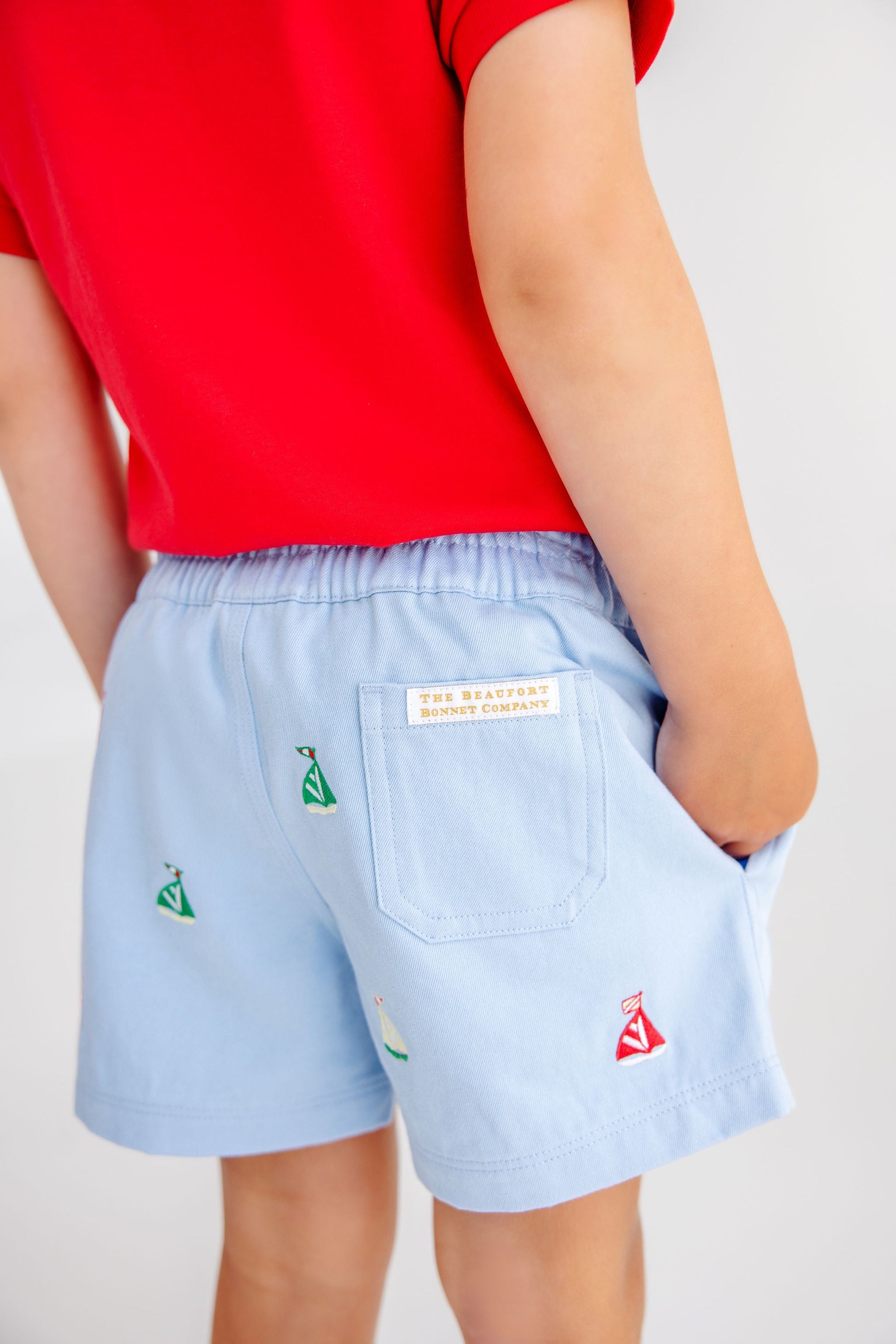 Beaufort Bonnet Critter Sheffield Shorts - Beale Street Blue & Sailboats
