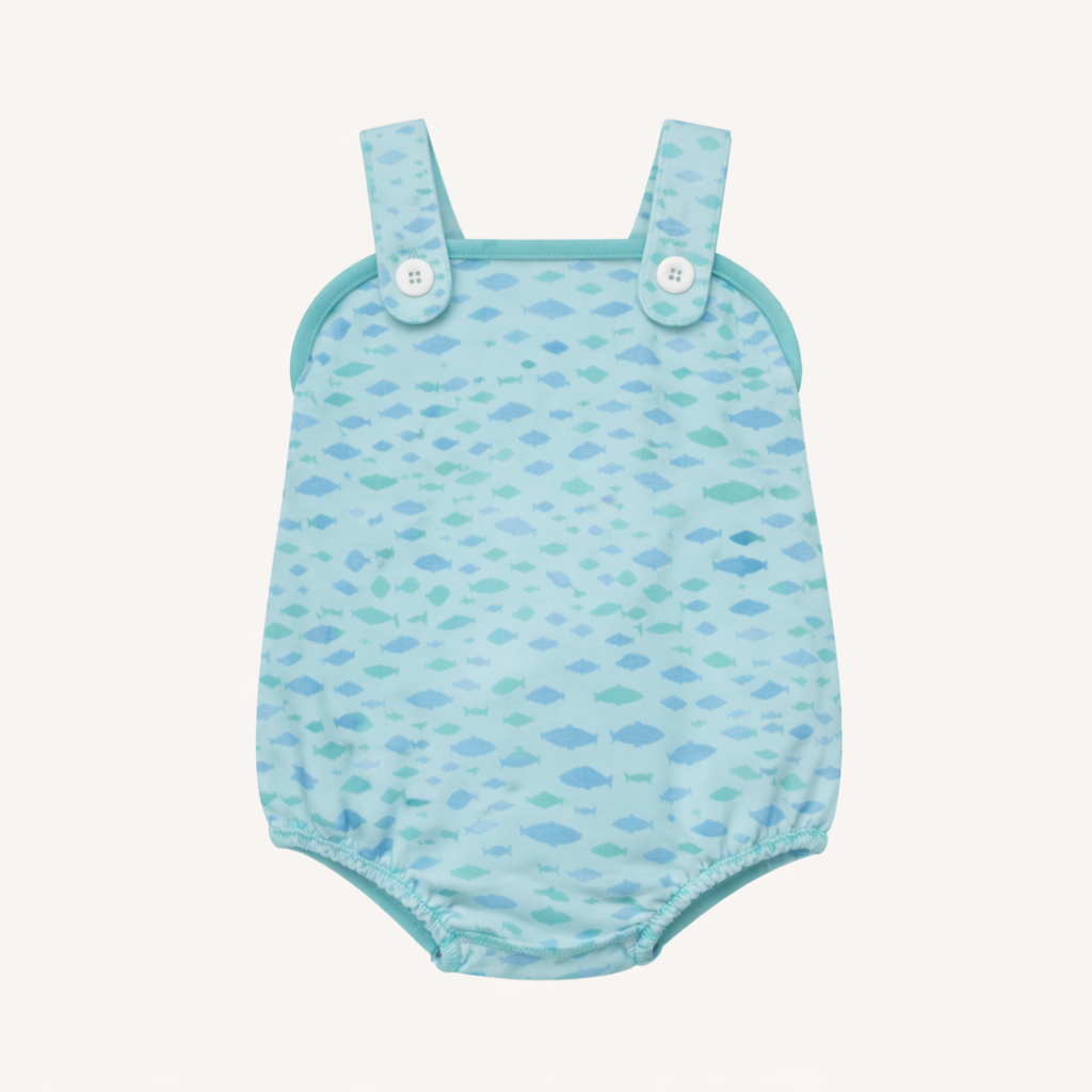 Beaufort Bonnet Bingham Bubble - Sarasota School of Fish & Turks Teal