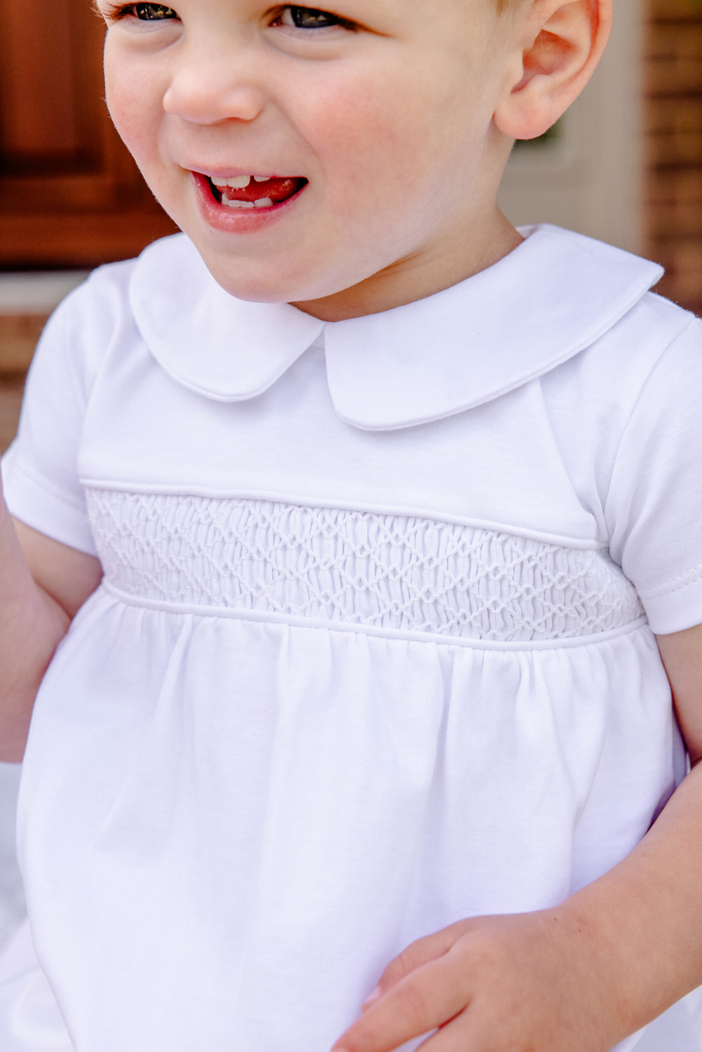 Beaufort Bonnet Short Sleeve Banbury Bubble - Worth Avenue White