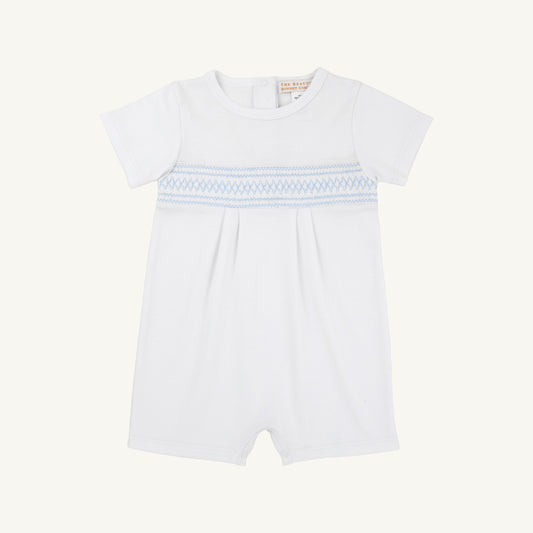 Beaufort Bonnet Sebastian Smocked Romper - Worth Avenue