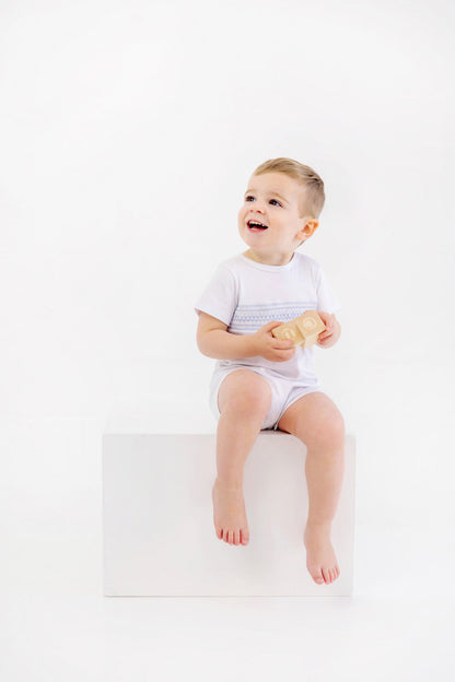Beaufort Bonnet Sebastian Smocked Romper - Worth Avenue