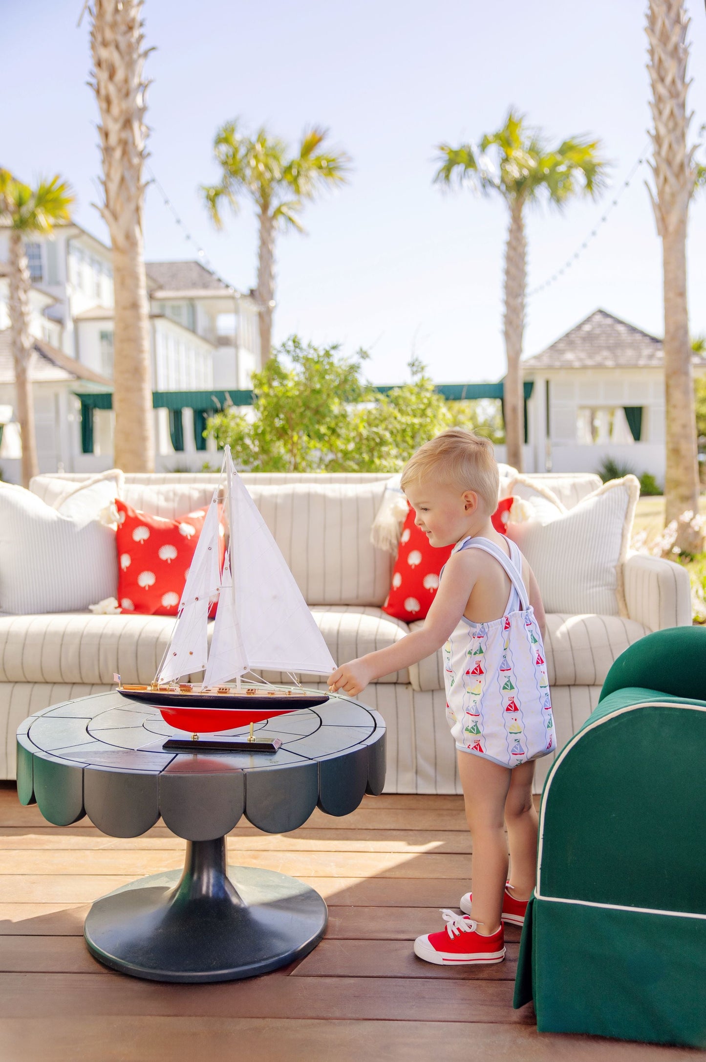 Beaufort Bonnet Skipper Sunsuit - Set Sail & Beale Street Blue