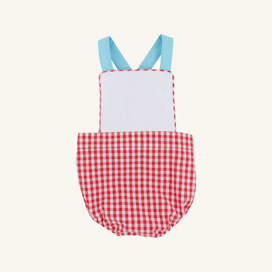 Beaufort Bonnet Sayre Sunsuit - Richmond Red Gingham