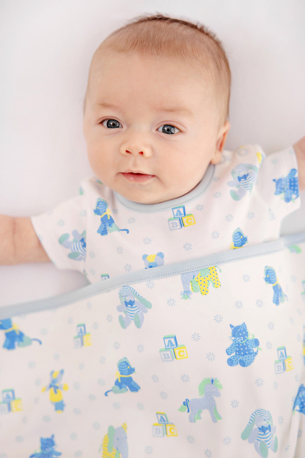 Beaufort Bonnet Walt Onesie - Cuddle Up Cutie (Buckhead Blue)