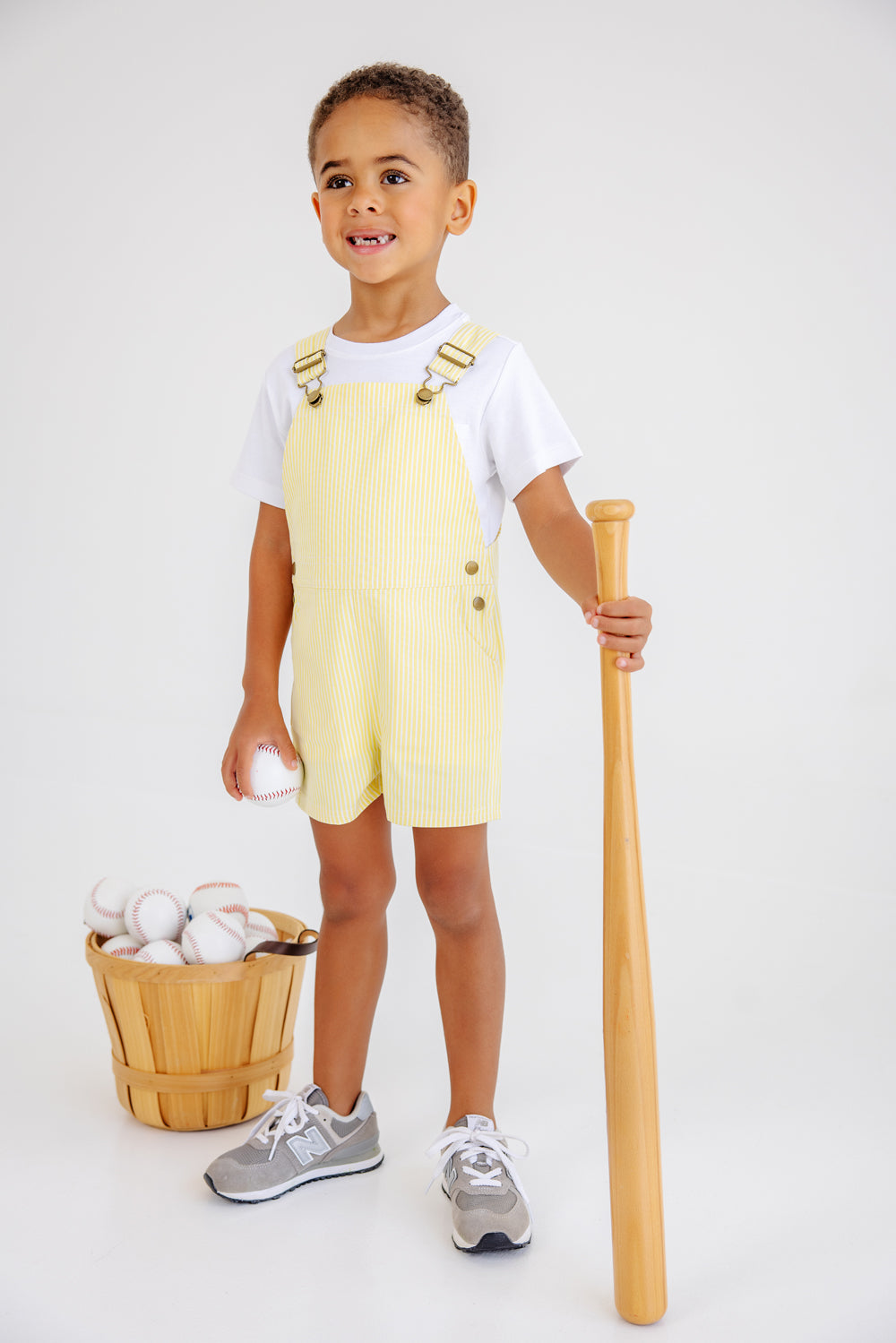 Beaufort Bonnet Chapman Choo Choo Overalls - Lake Worth Yellow Stripe