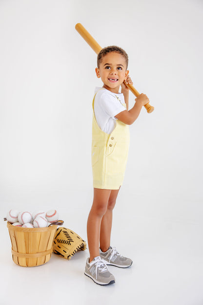 Beaufort Bonnet Chapman Choo Choo Overalls - Lake Worth Yellow Stripe