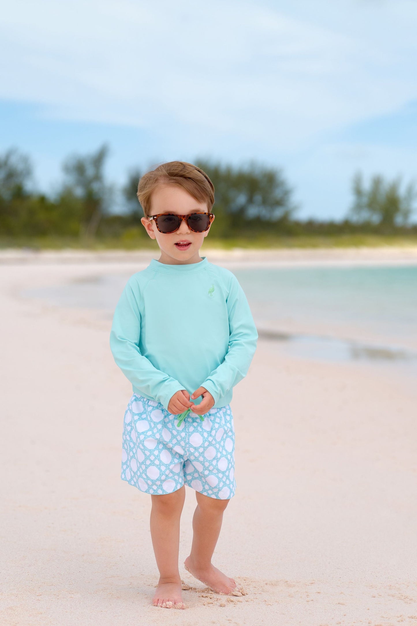 Beaufort Bonnet Walker's Wave Spotter Swim Shirt - Edisto Egg Blue