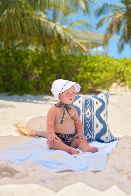 Beaufort Bonnet Beach Bum Cover - Gramercy Park Plaid Seersucker