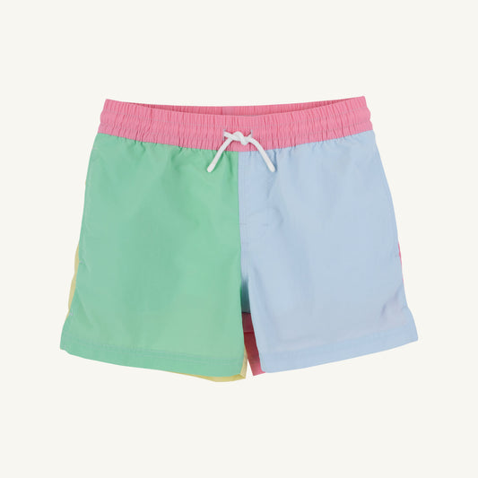 Beaufort Bonnet Country Club Colorblock Trunks - Grace Bay Green, Buckhead B