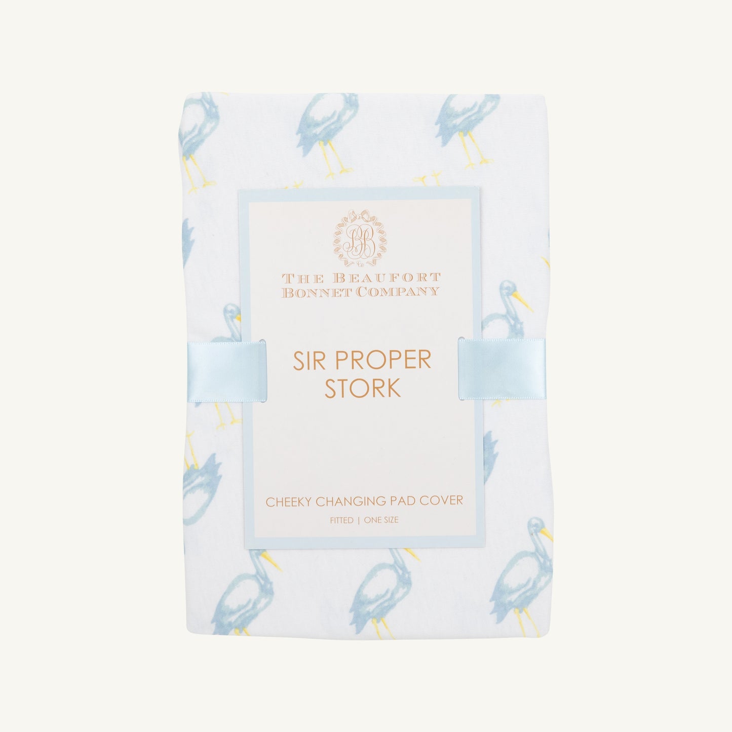Beaufort Bonnet Cheeky Changing Pad Cover - Sir Proper Stork