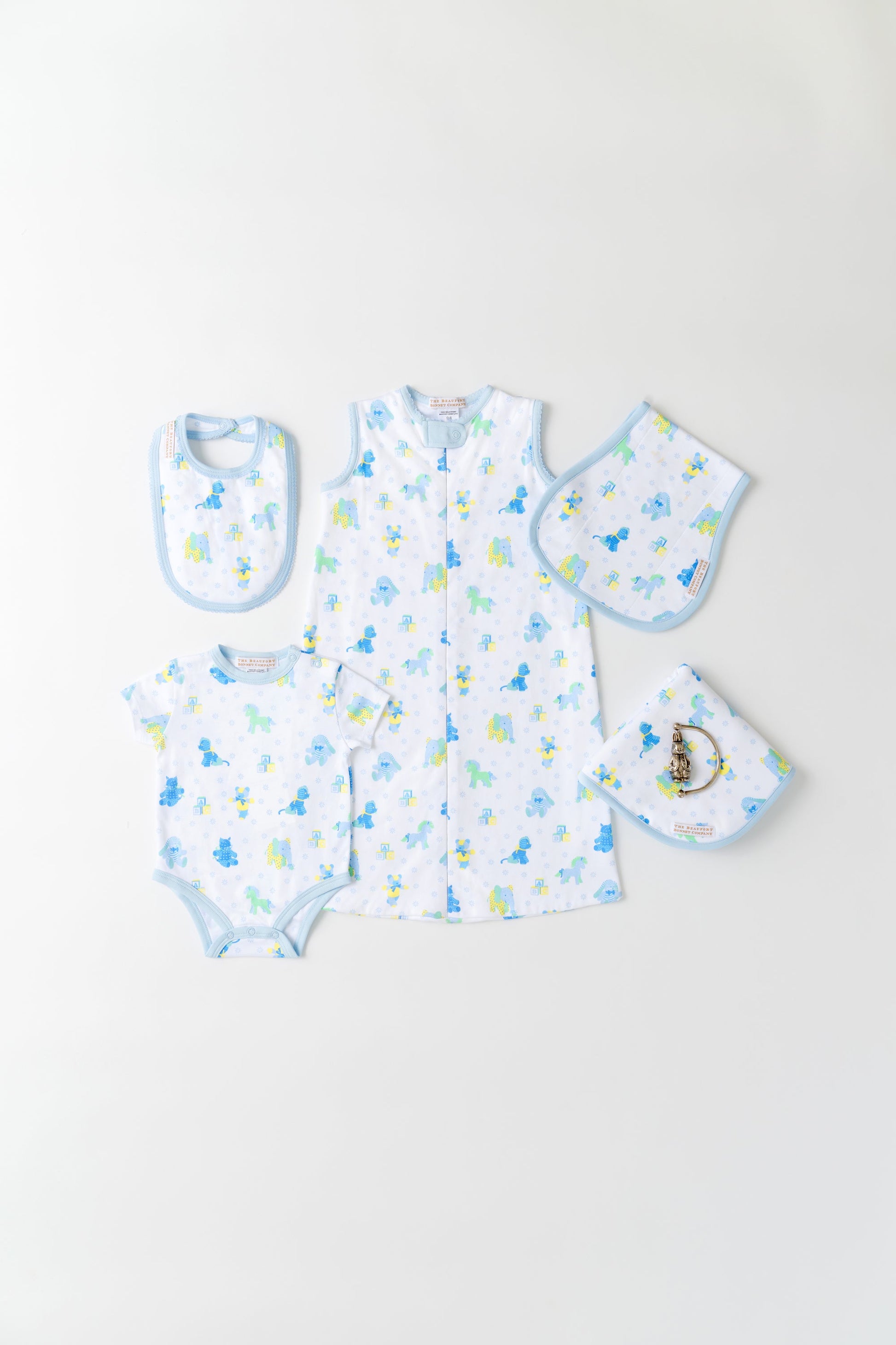 Beaufort Bonnet Bib - Cuddle Up Cutie (Buckhead Blue) & Buckhead Blue
