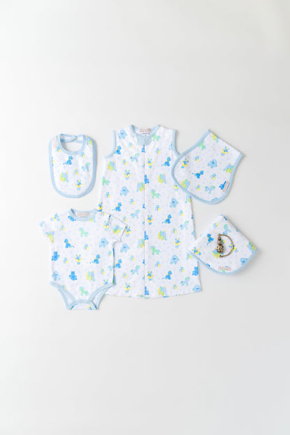 Beaufort Bonnet Bib - Cuddle Up Cutie (Buckhead Blue) & Buckhead Blue