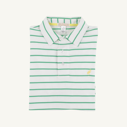 Beaufort Bonnet Croquet Party Polo - Gibson Island Green Stripe