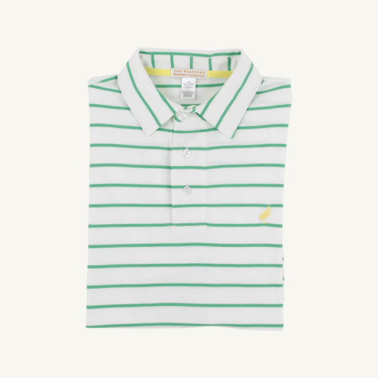 Beaufort Bonnet Croquet Party Polo - Gibson Island Green Stripe