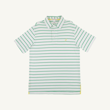 Beaufort Bonnet Croquet Party Polo - Gibson Island Green Stripe
