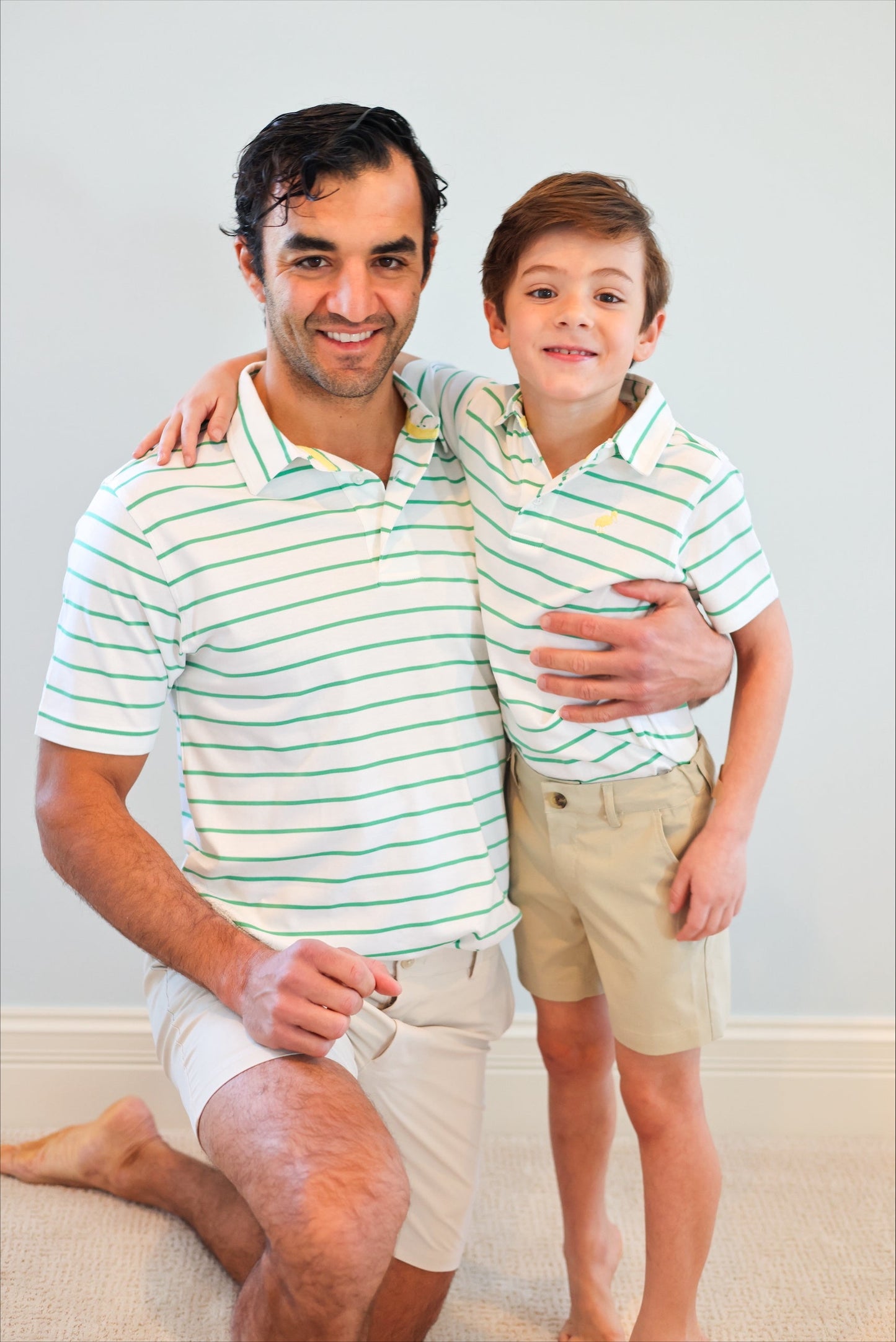 Beaufort Bonnet Croquet Party Polo - Gibson Island Green Stripe