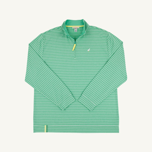 Beaufort Bonnet Prepletic™ Men's Hayword Half Zip - Gibson Island Green Stri